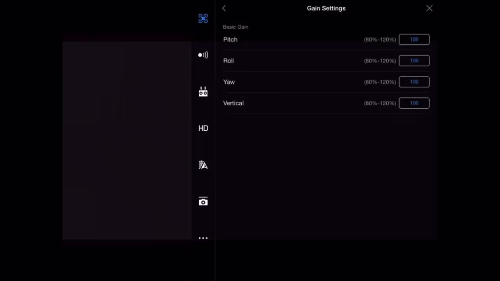 Schaubild 8: Gain Settings