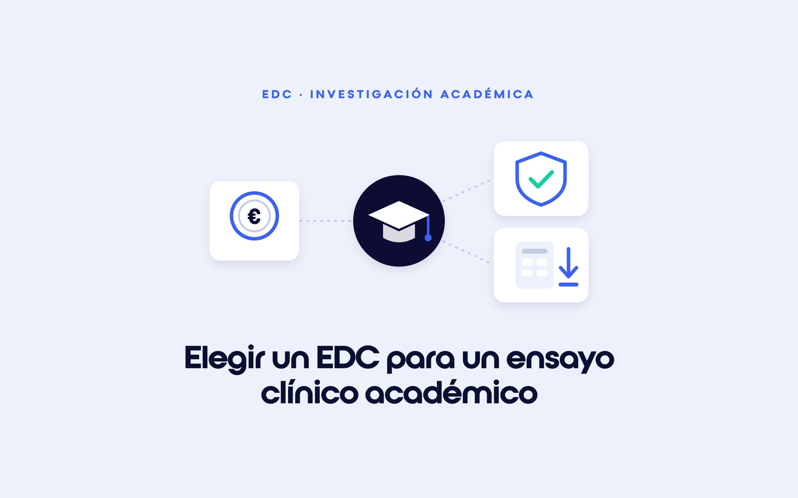 Esquema que conecta un estudio académico con el presupuesto, la validación y la exportación de datos