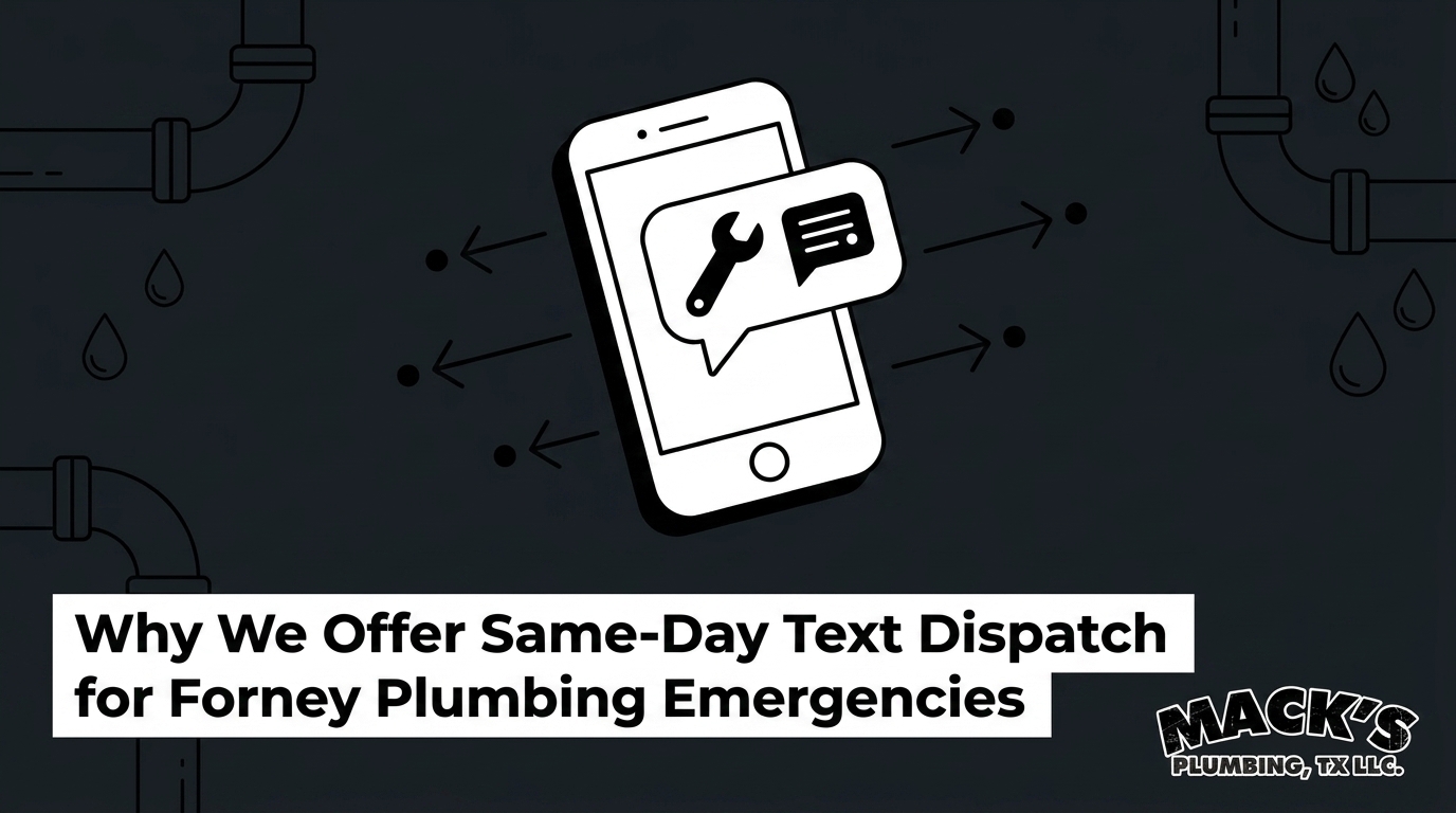 Why We Offer Same-Day Text Dispatch for Forney Plumbing Emergencies