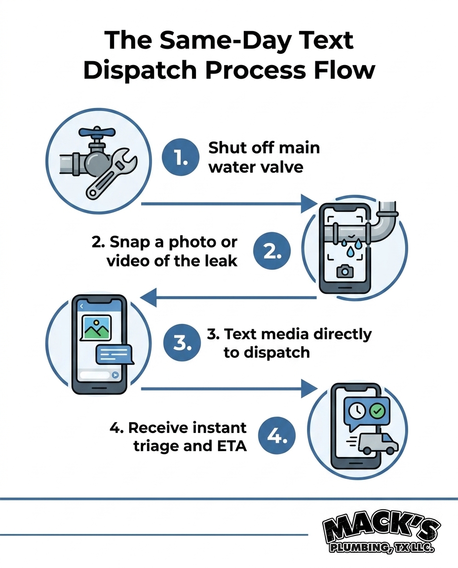 The Same-Day Text Dispatch Process Flow