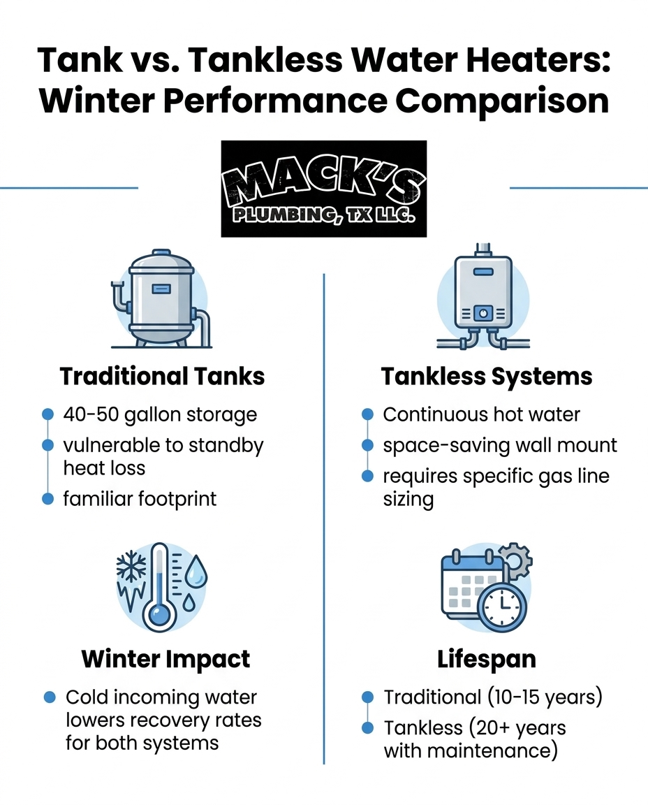 Tank vs. Tankless Water Heaters: Winter Performance Comparison