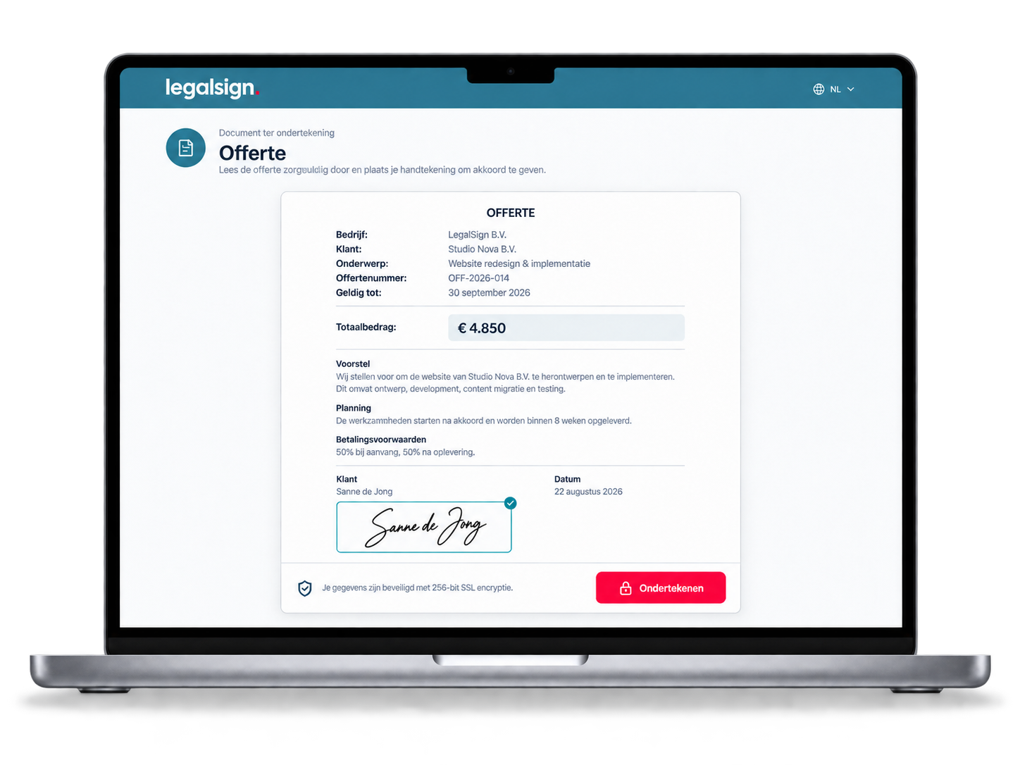 Digitaal ondertekenen met LegalSign
