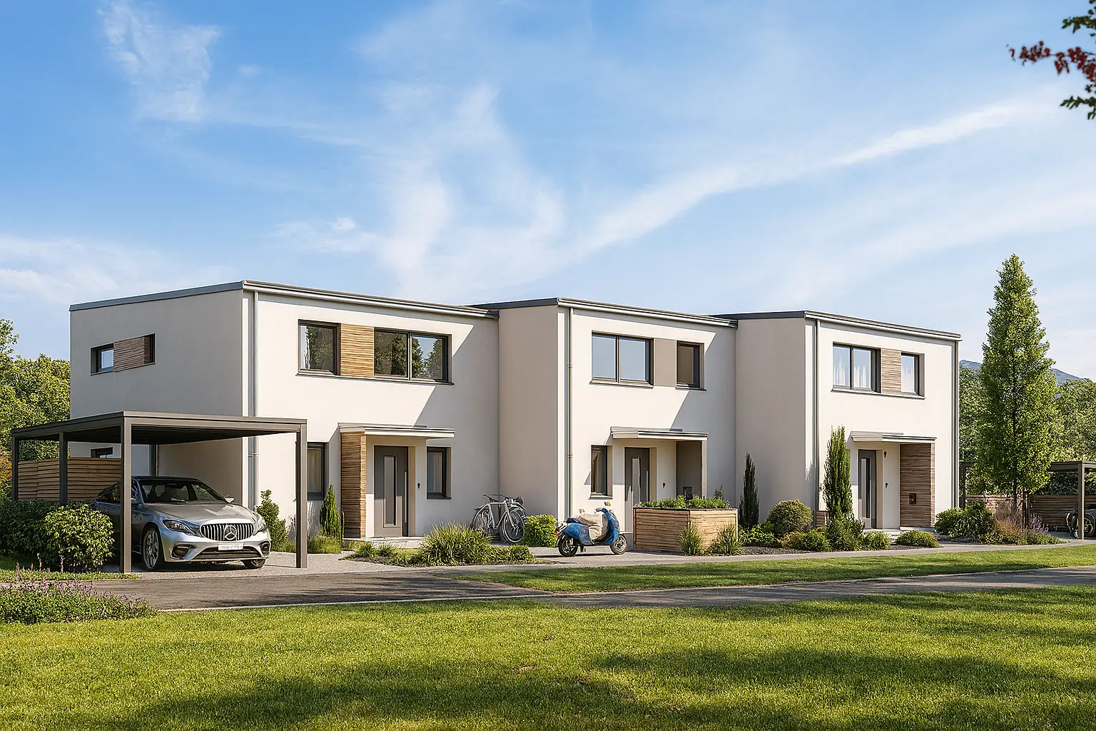 Bild eines Reihenhauses