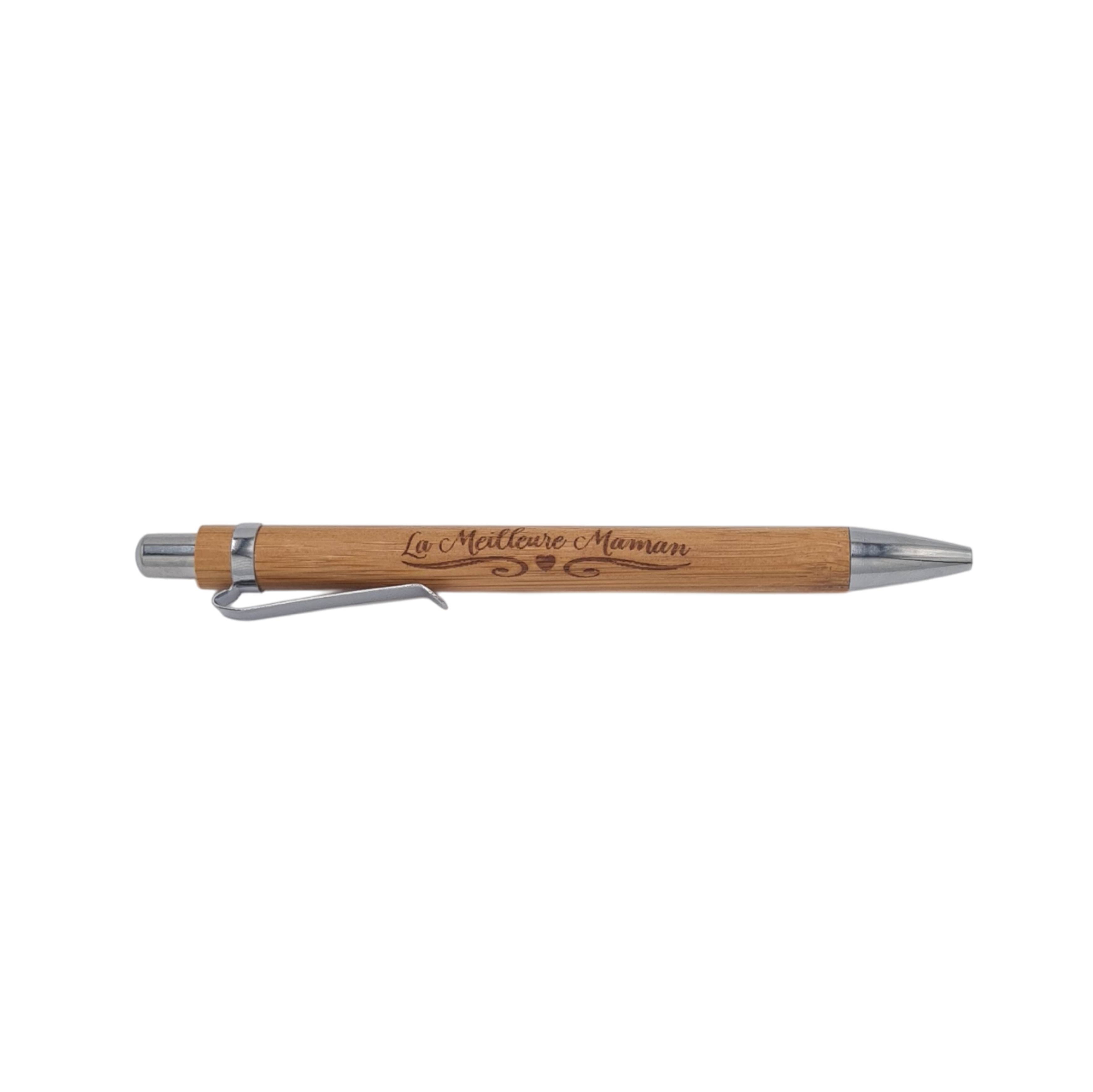 Stylo bois bambou "la meilleure maman"