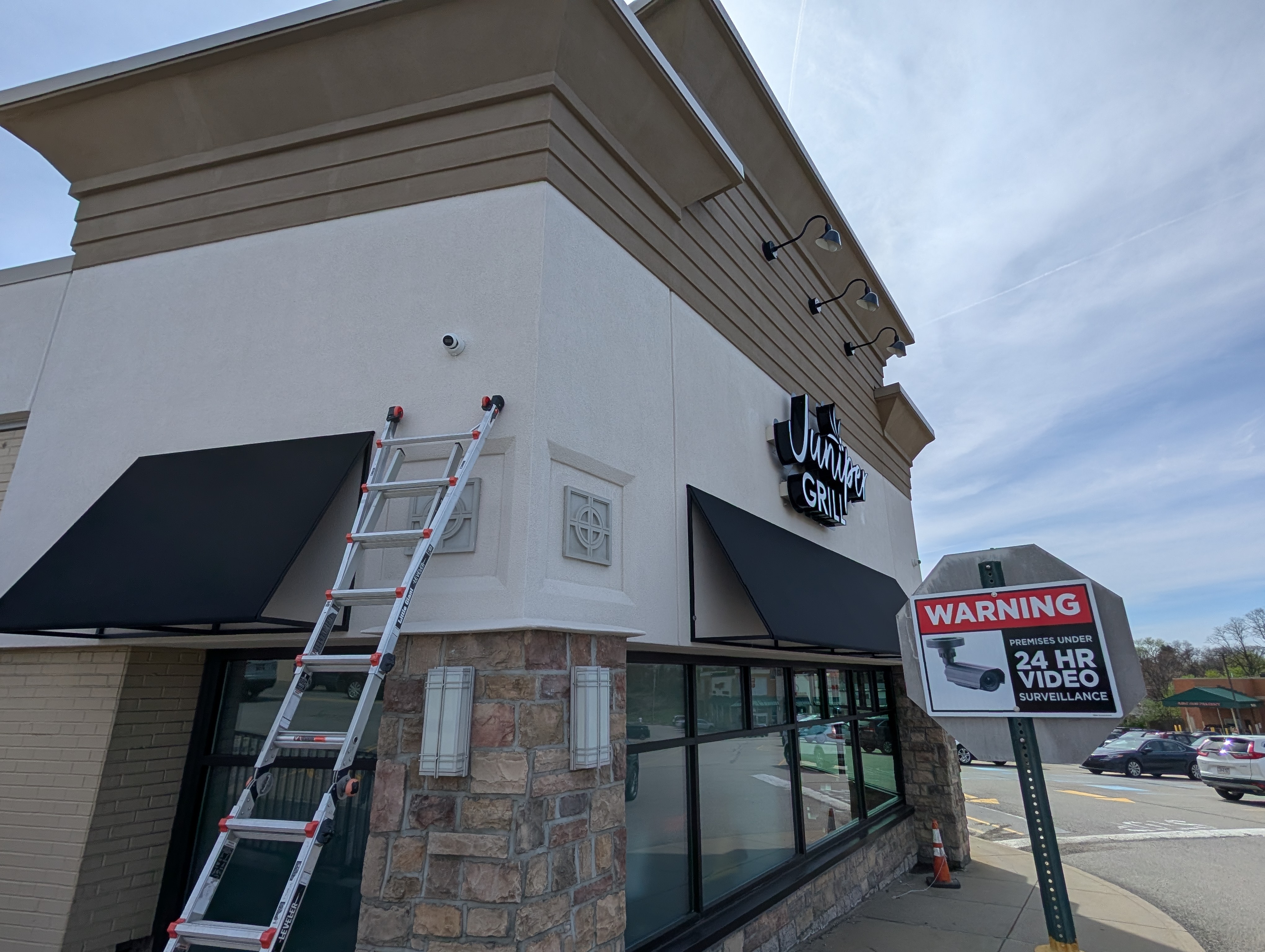 Commercial security camera installation in Pittsburgh by a professional installer