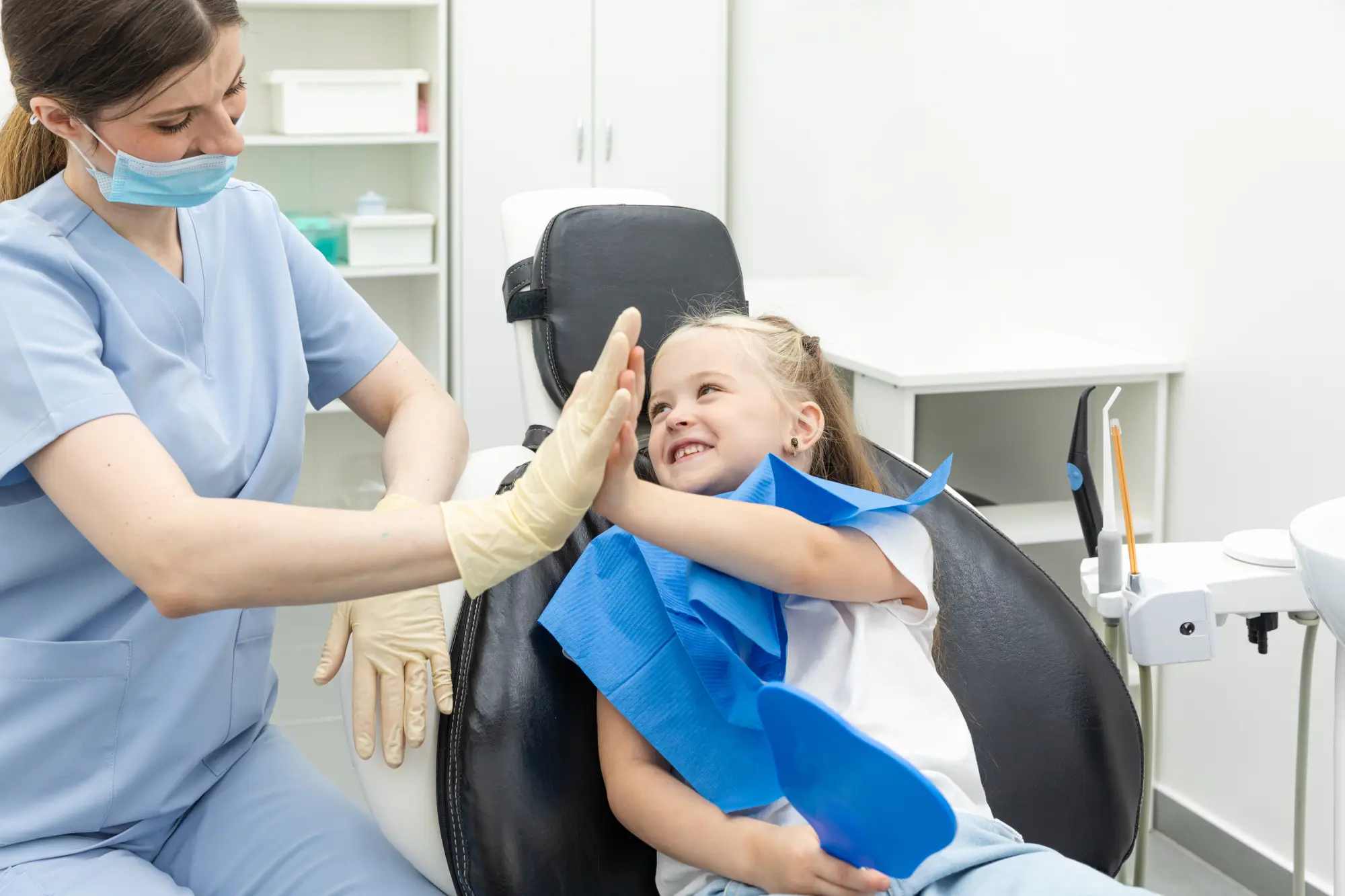 Follow-up monitoring after silver diamine fluoride treatment for a child's tooth