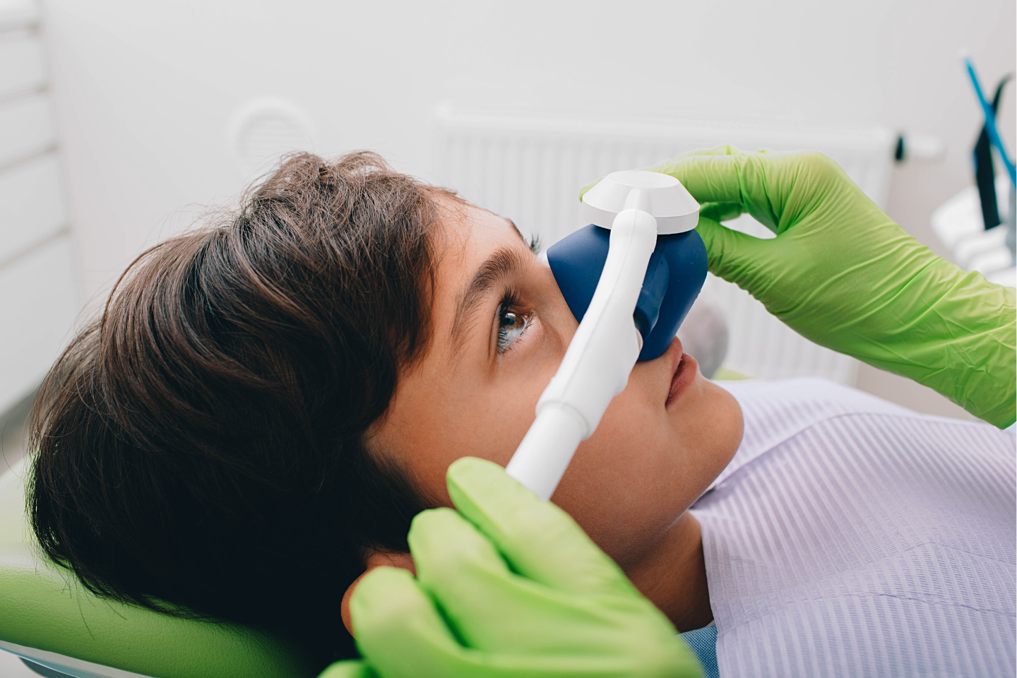 Child preparing for sedation dentistry treatment