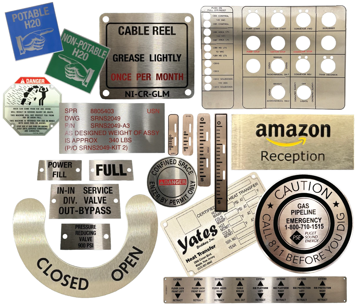 Chemical Etching of custom metal nameplates at Specialty Nameplate & Manufacturing