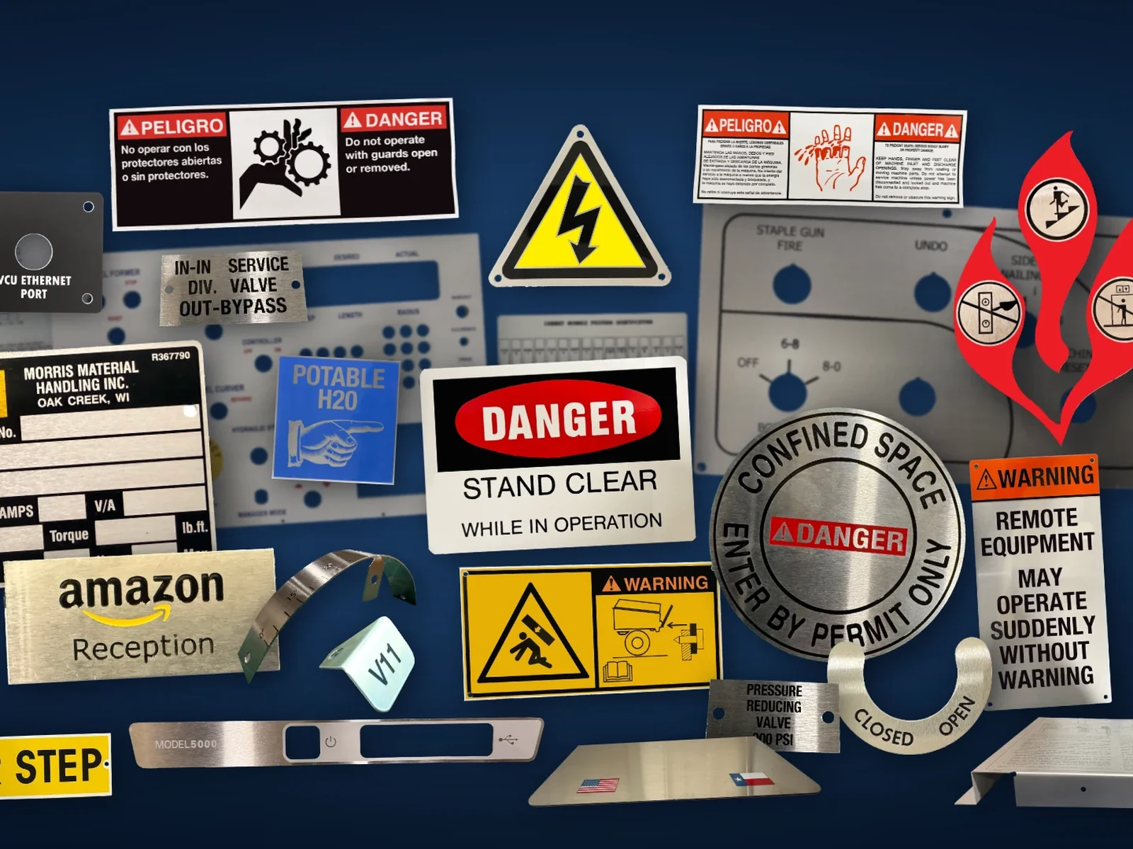 Nameplates and labels — precision metal products by Specialty Nameplate & Manufacturing