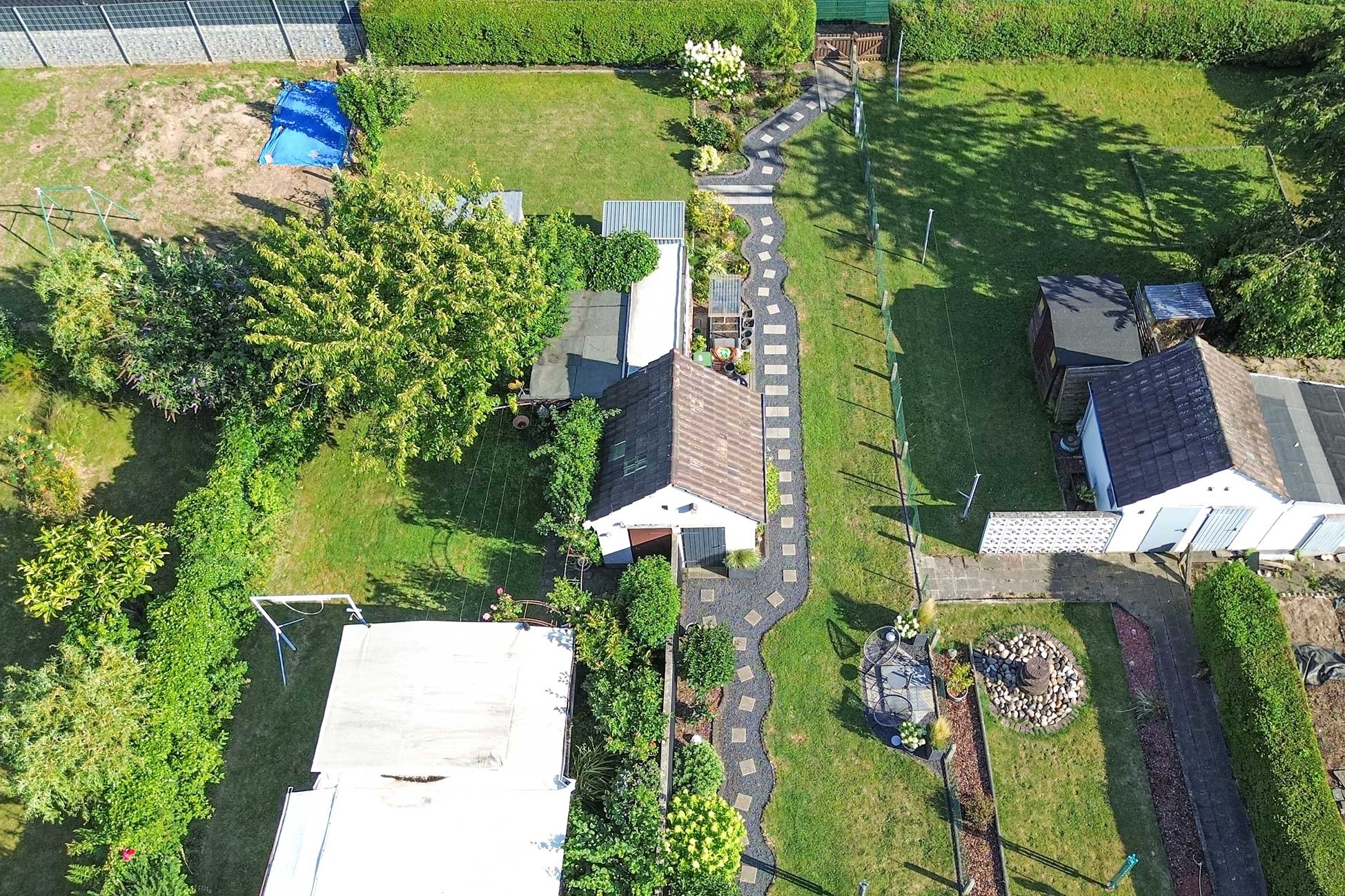 Luftansicht Garten