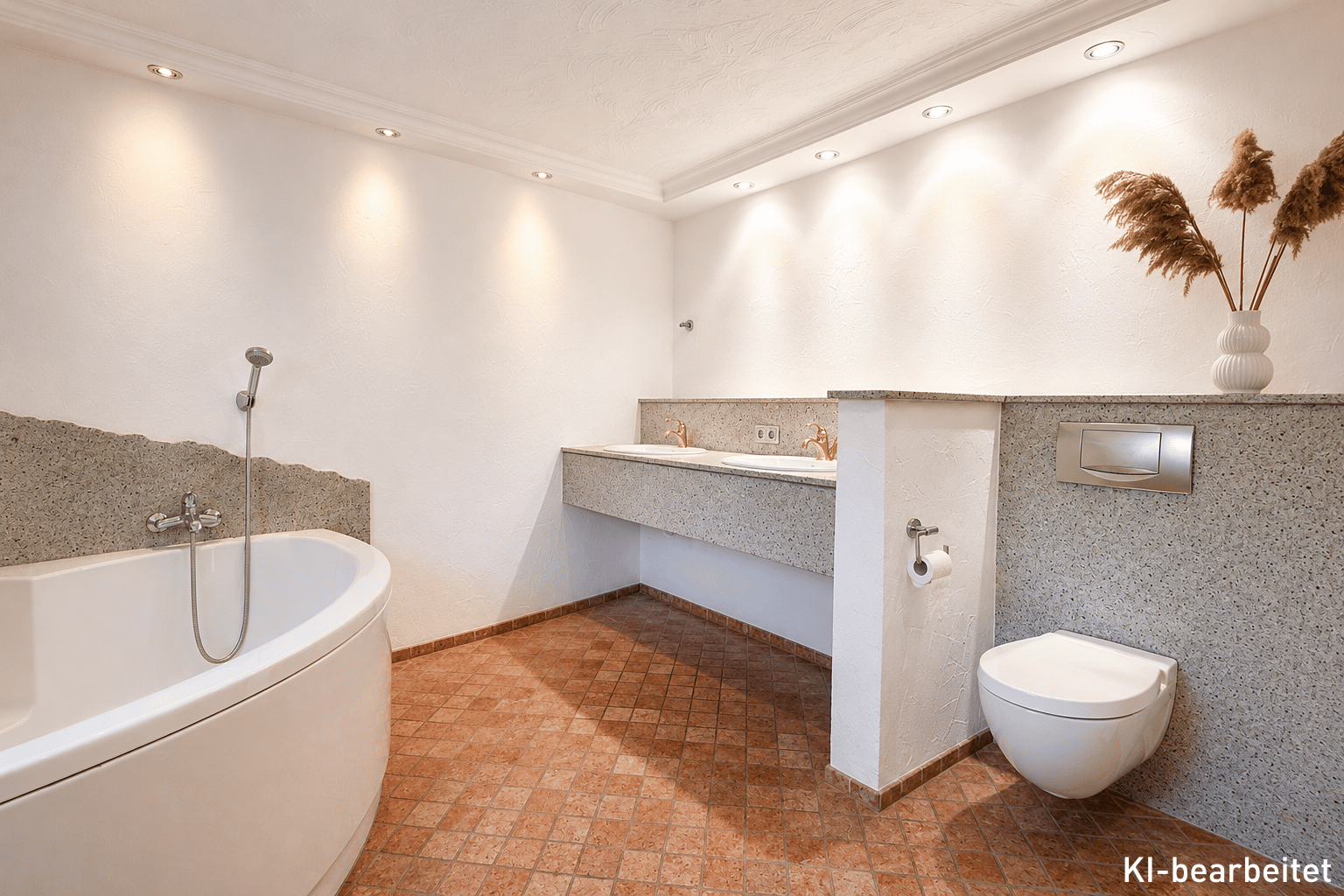Badezimmer mit KI bearbeitet