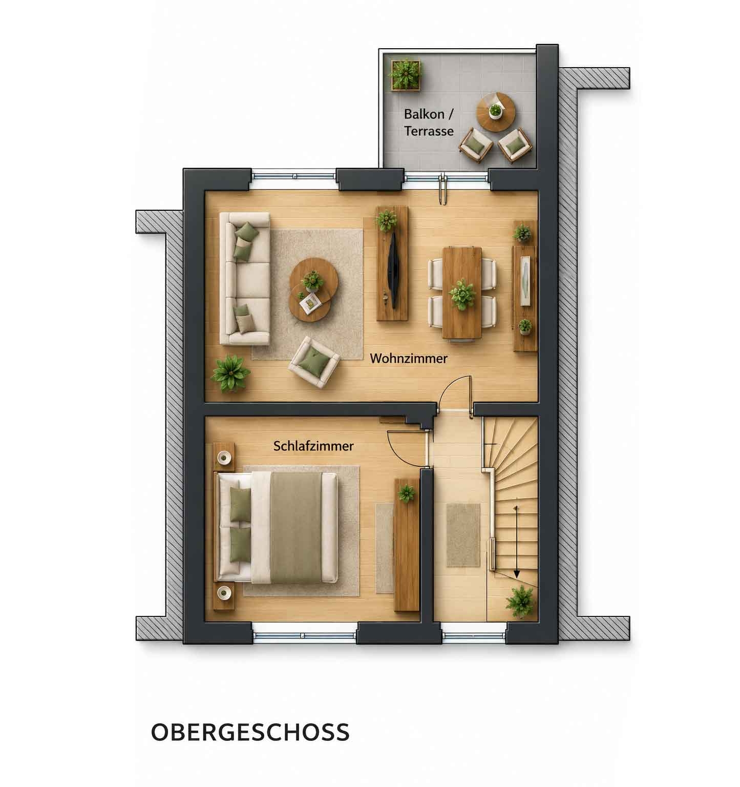 Möblierungsvorschlag Obergeschoss
