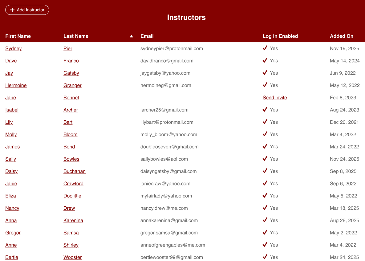 Screenshot of CourseStorm's class management waiting list feature.