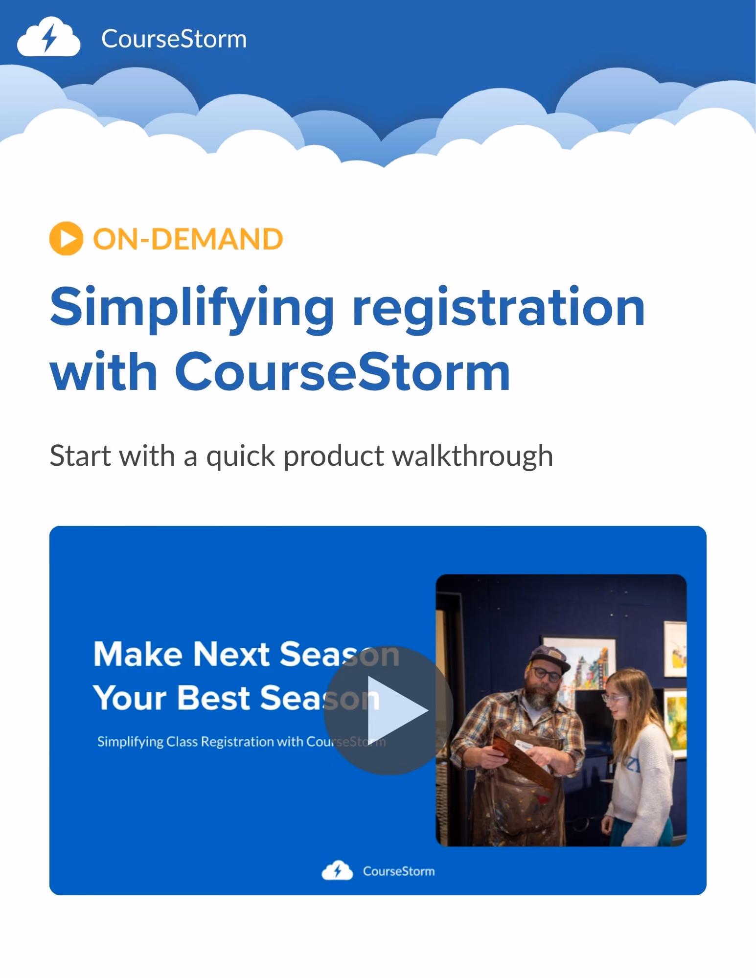 Cover of CourseStorm free resource for arts educators: How to build a thriving arts education program