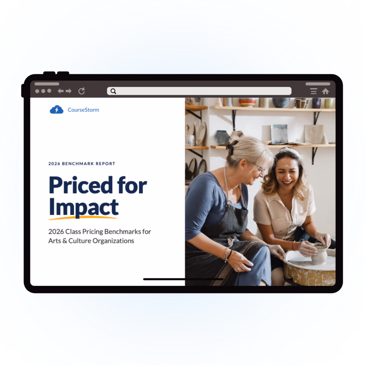 eBook Cover: "New research! 2026 Art Class Pricing Benchmarks"