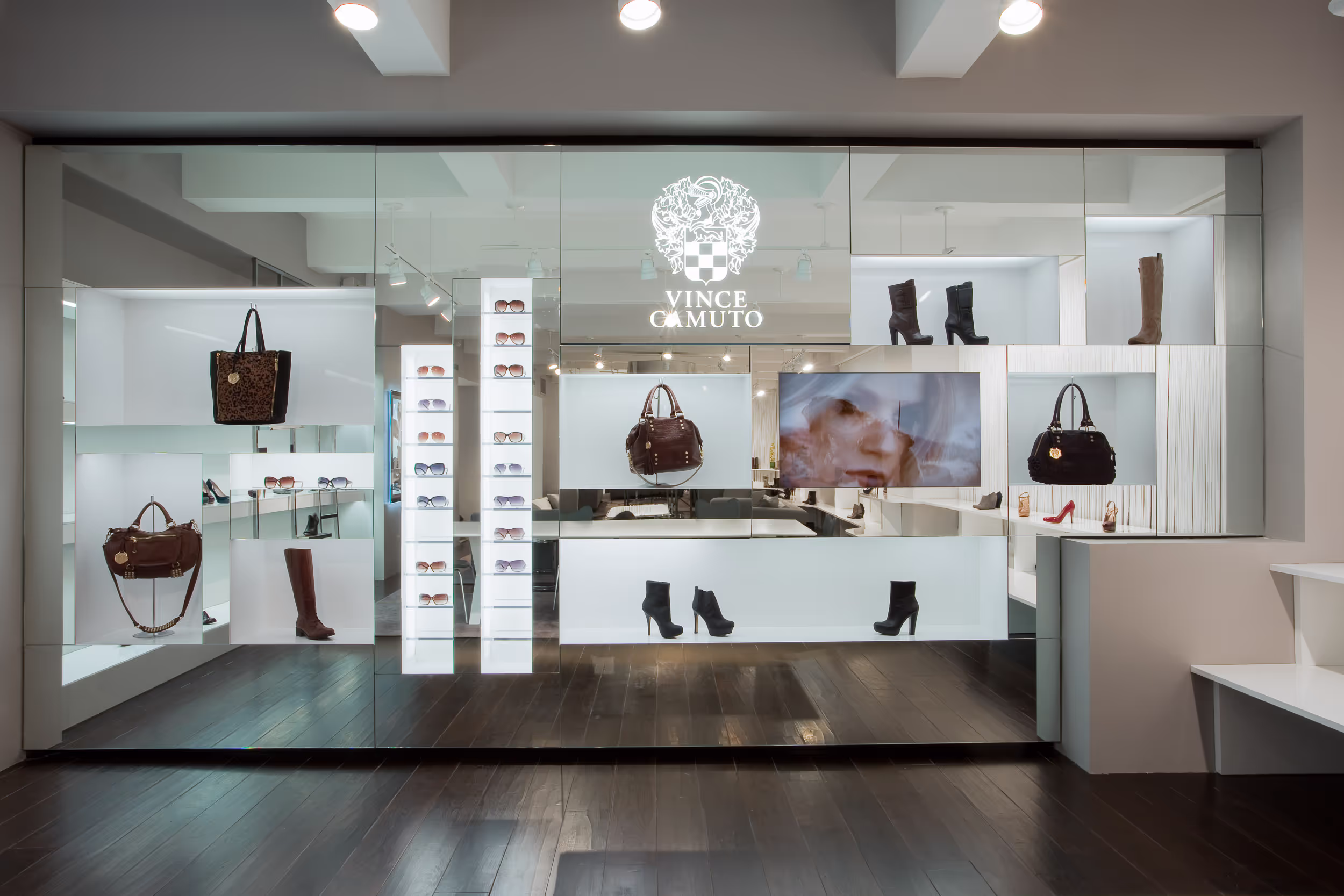 Shoe Showroom Interior Design Mirror Wall