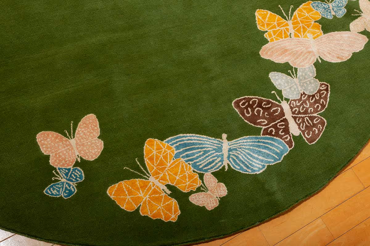 Contemporary Designer Area Rugs, Butterfly Patterns, Luxury and Unique