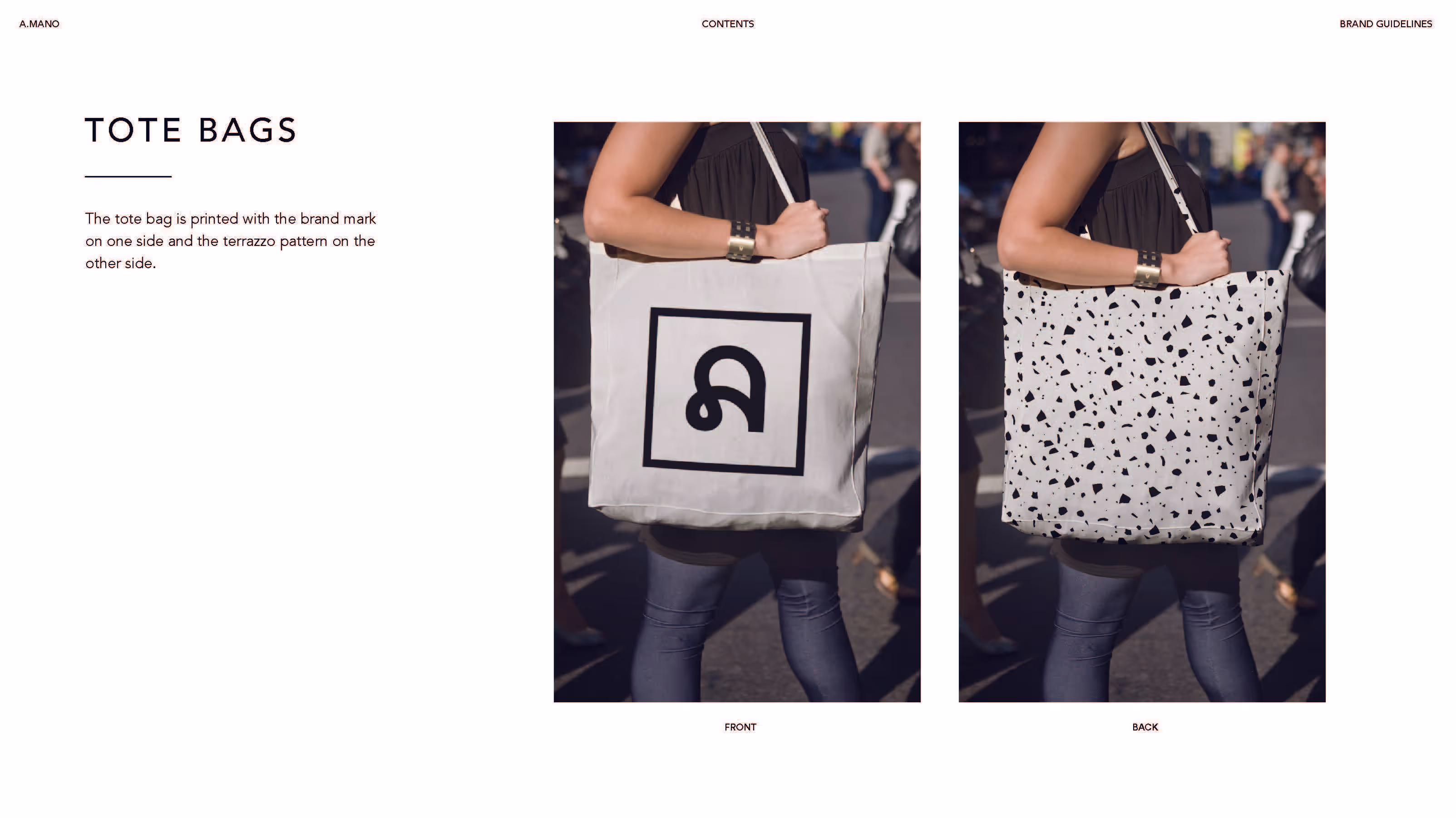 A.MANO Brooklyn Brand Identity Tote Bag