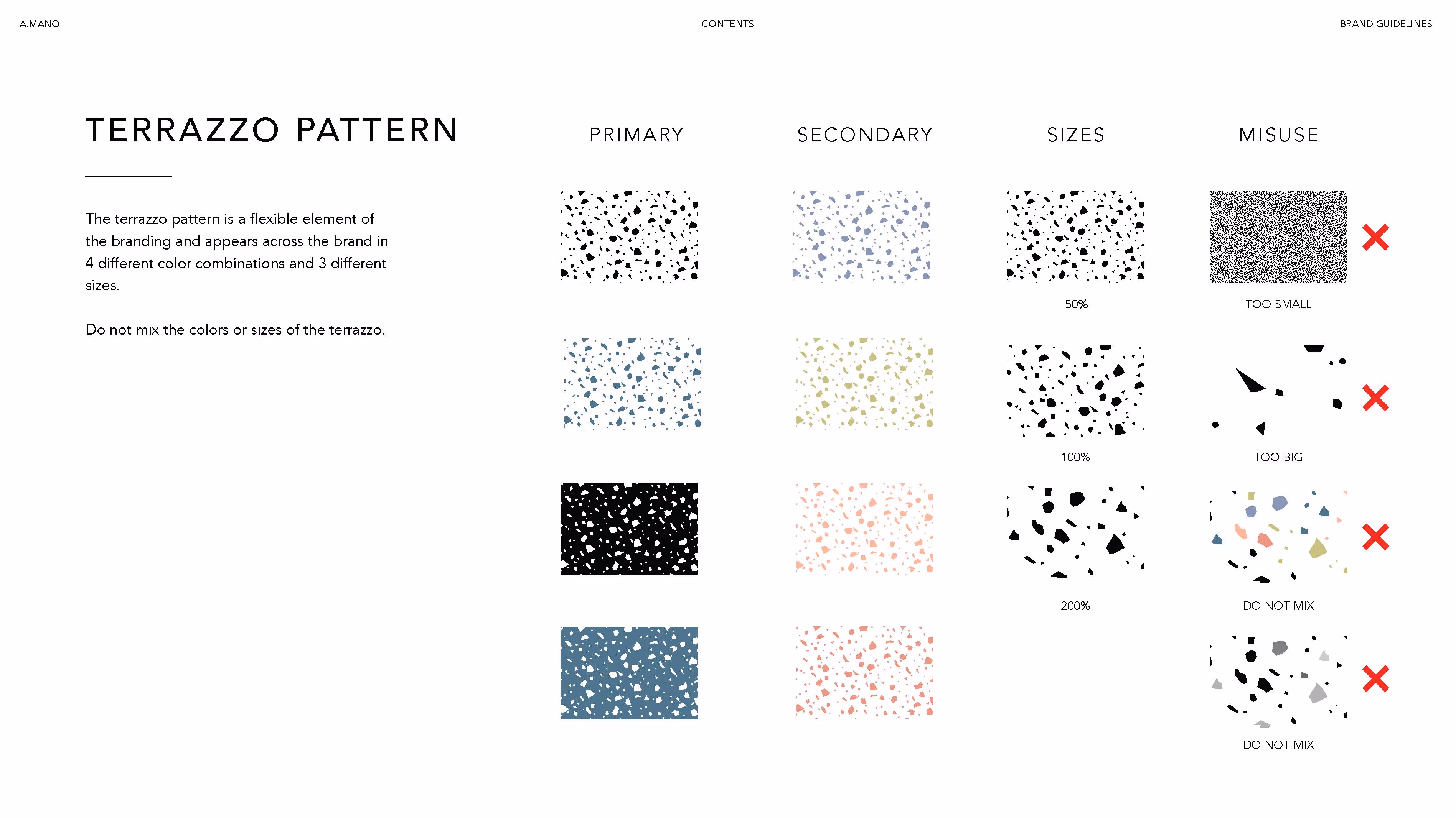 A.MANO Brooklyn Brand Identity Patterns