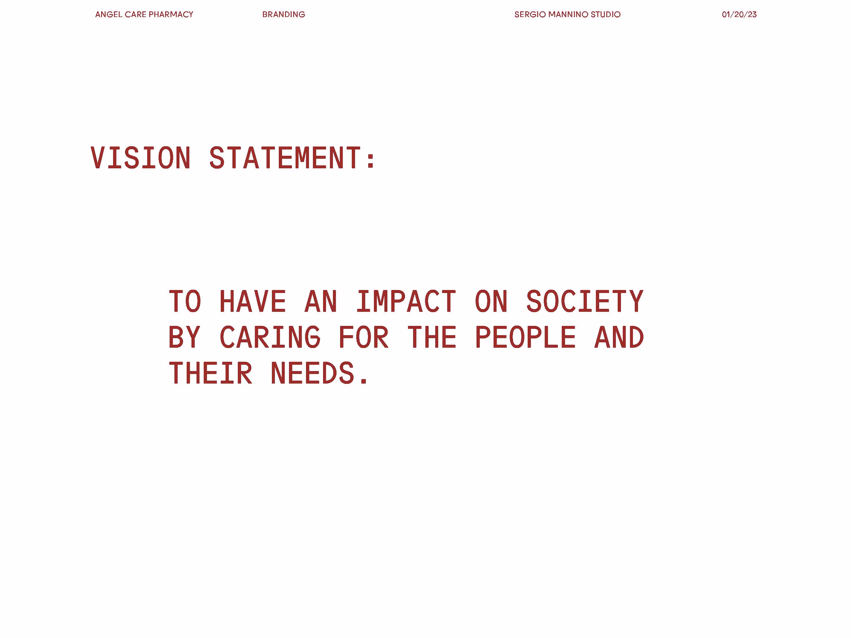 Angel Care Pharmacy Brand Identity Vision Statement