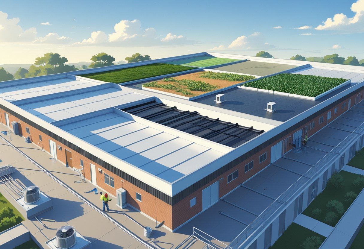 Replacing a flat commercial roof involves assessing its condition and understanding the unique features of flat roofing systems. 