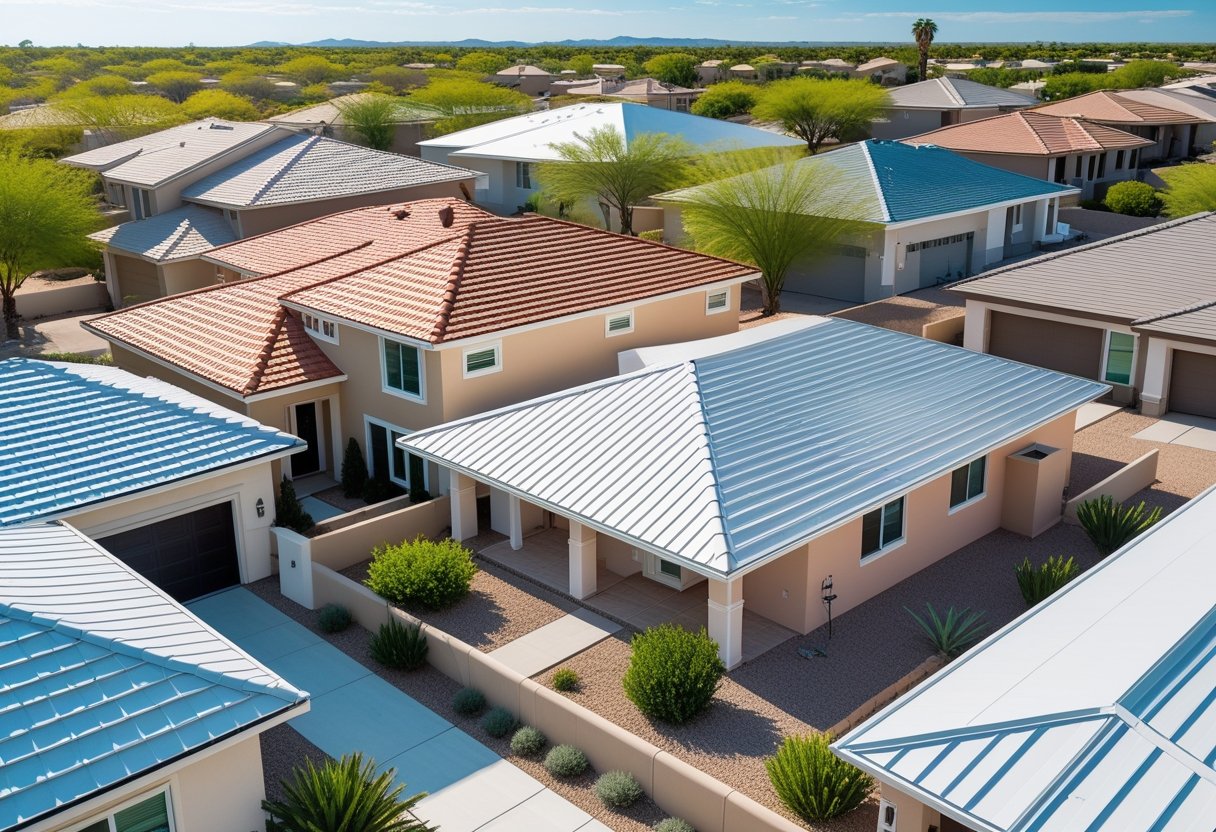 Your roof’s color changes how much heat your home soaks up or bounces back. The right color can keep your house cooler and lower your energy bills, especially when it’s blazing outside.