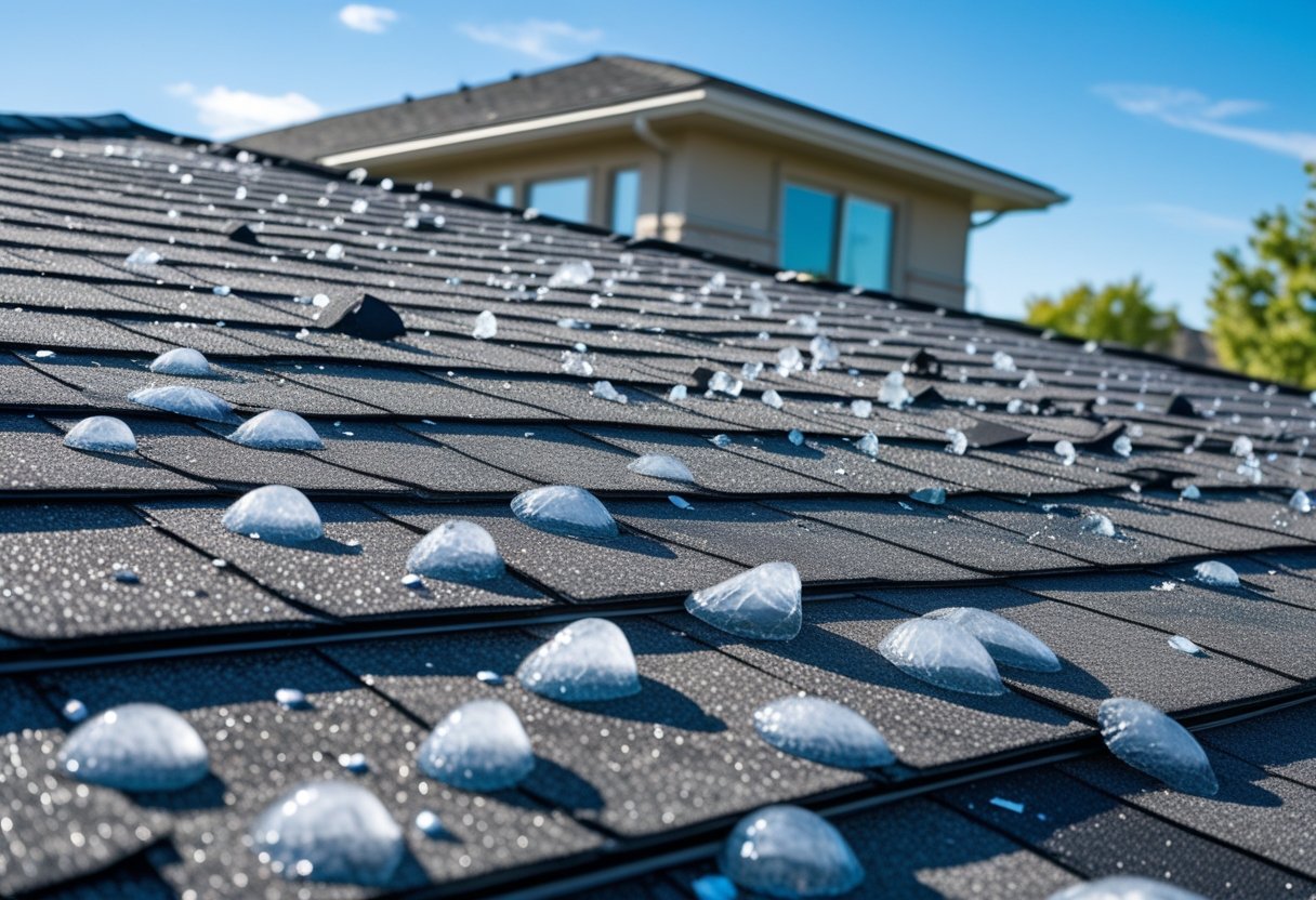 Hailstorms beat up roofs in a bunch of ways. Those ice balls slam down with enough force to crack or dent your roofing. 