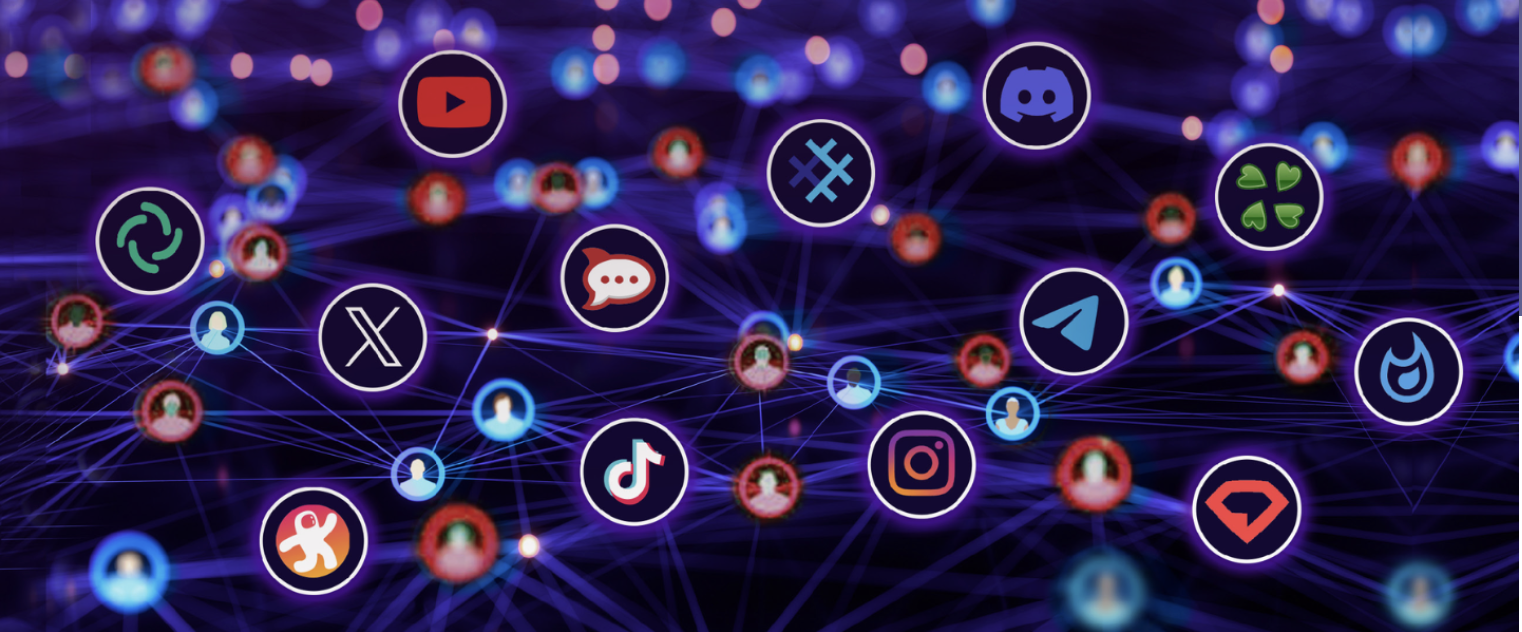 Digital photo of apps connected by web