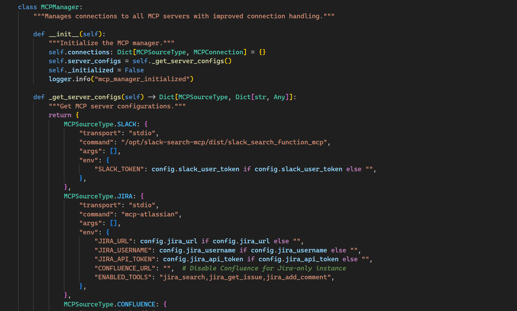 MCP manager source code