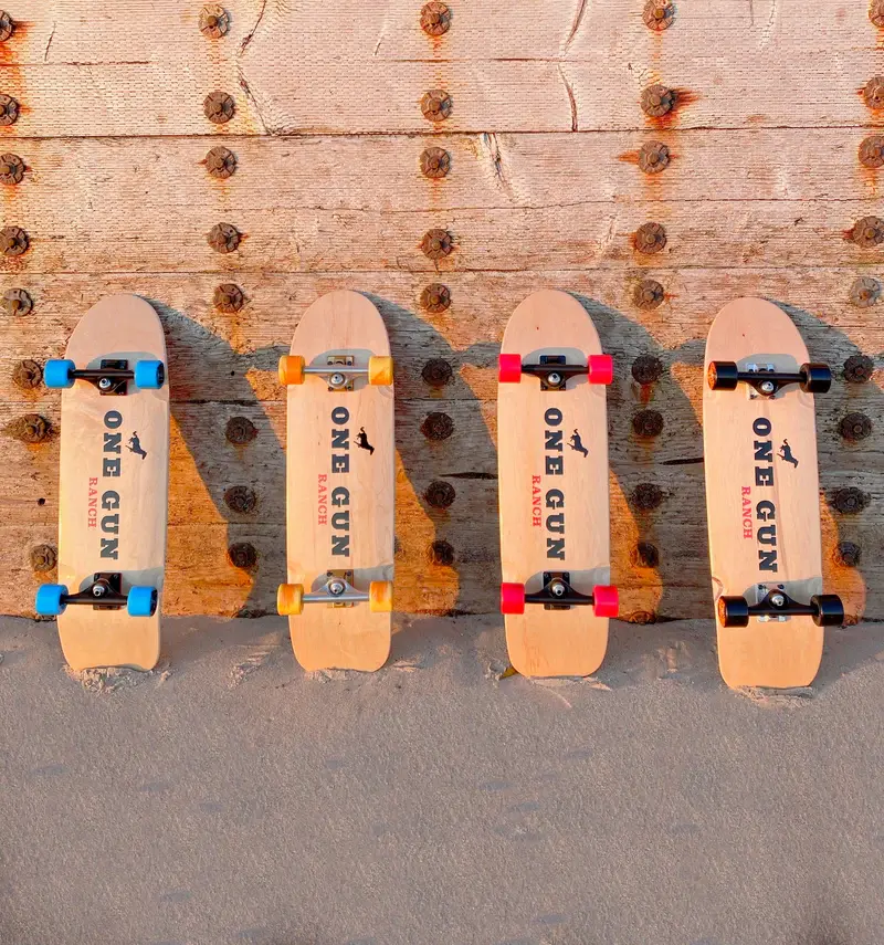 Skate boards from One Gun Ranch