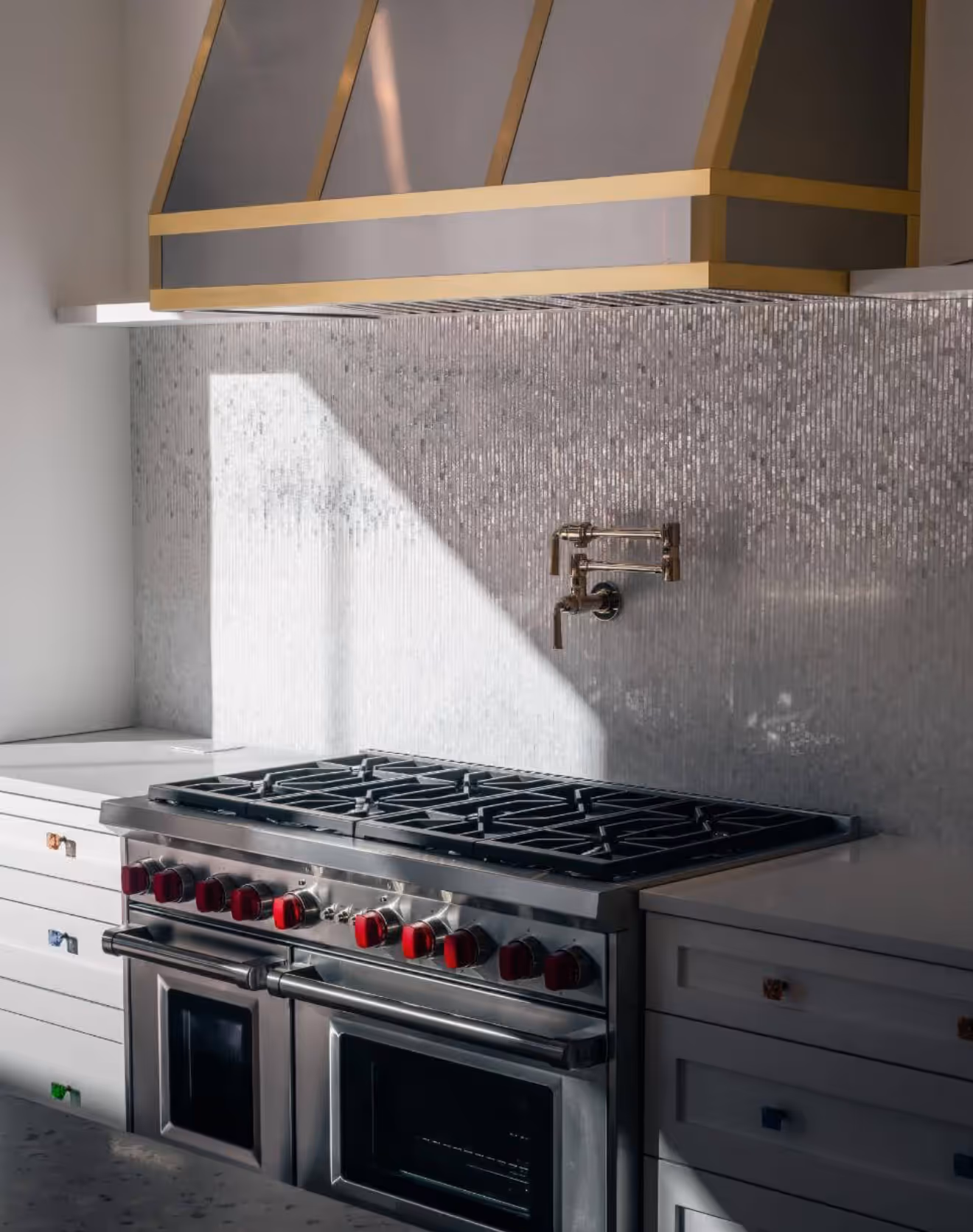 Luxury range over installation after final inspection. 