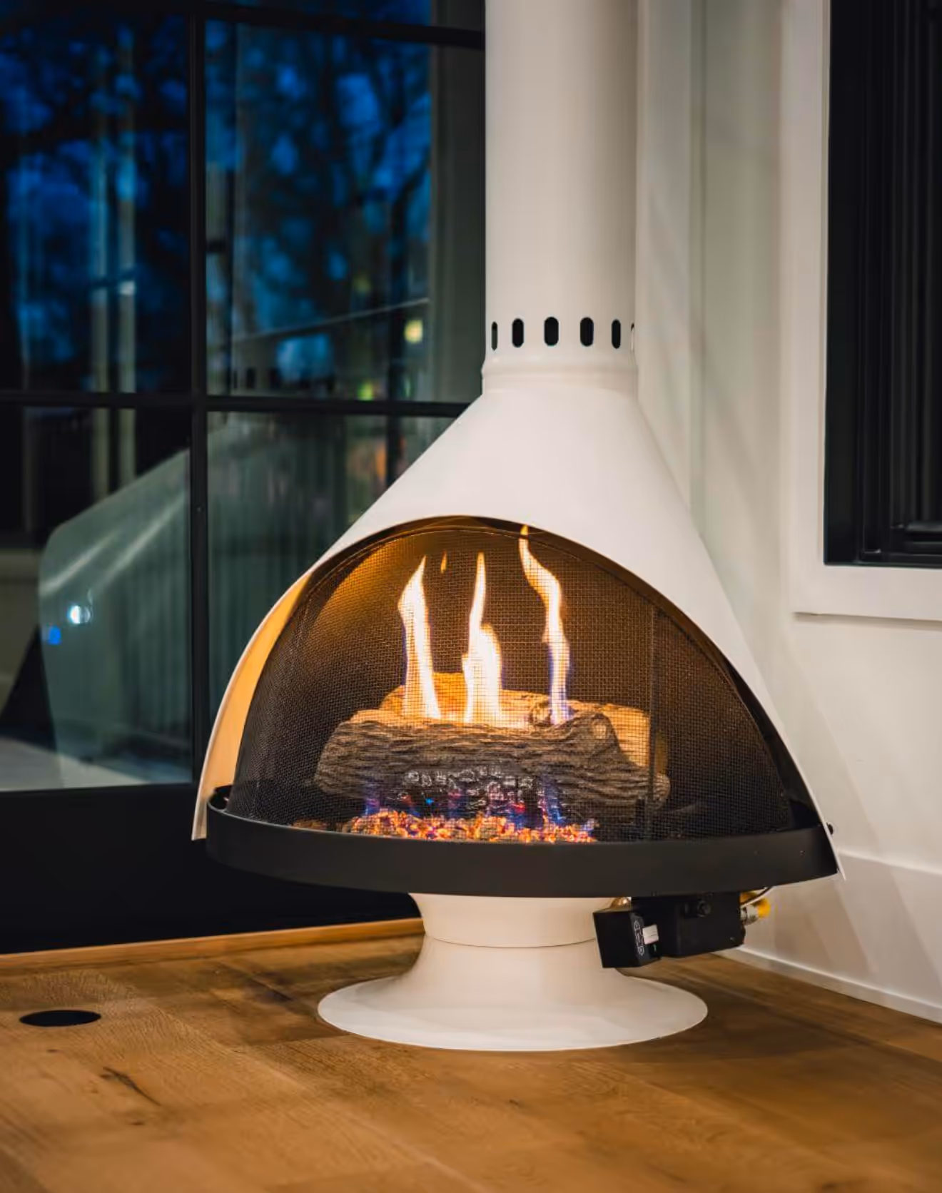 Custom luxury fireplace installed by Water Flow plumbing techs. 