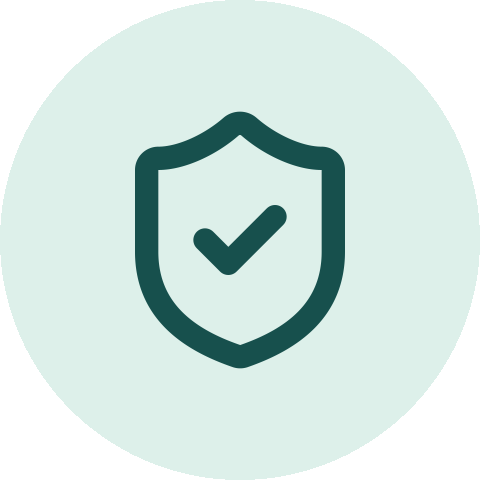 Shield with a checkmark