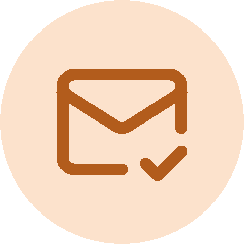 Envelope with a checkmark