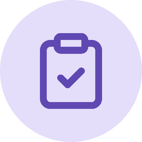 Clipboard with a checkmark