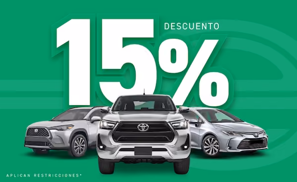 Aproveche esta oportunidad y reciba un 15% de descuento al realizar su reservación desde esta ventana en nuestro sistema.