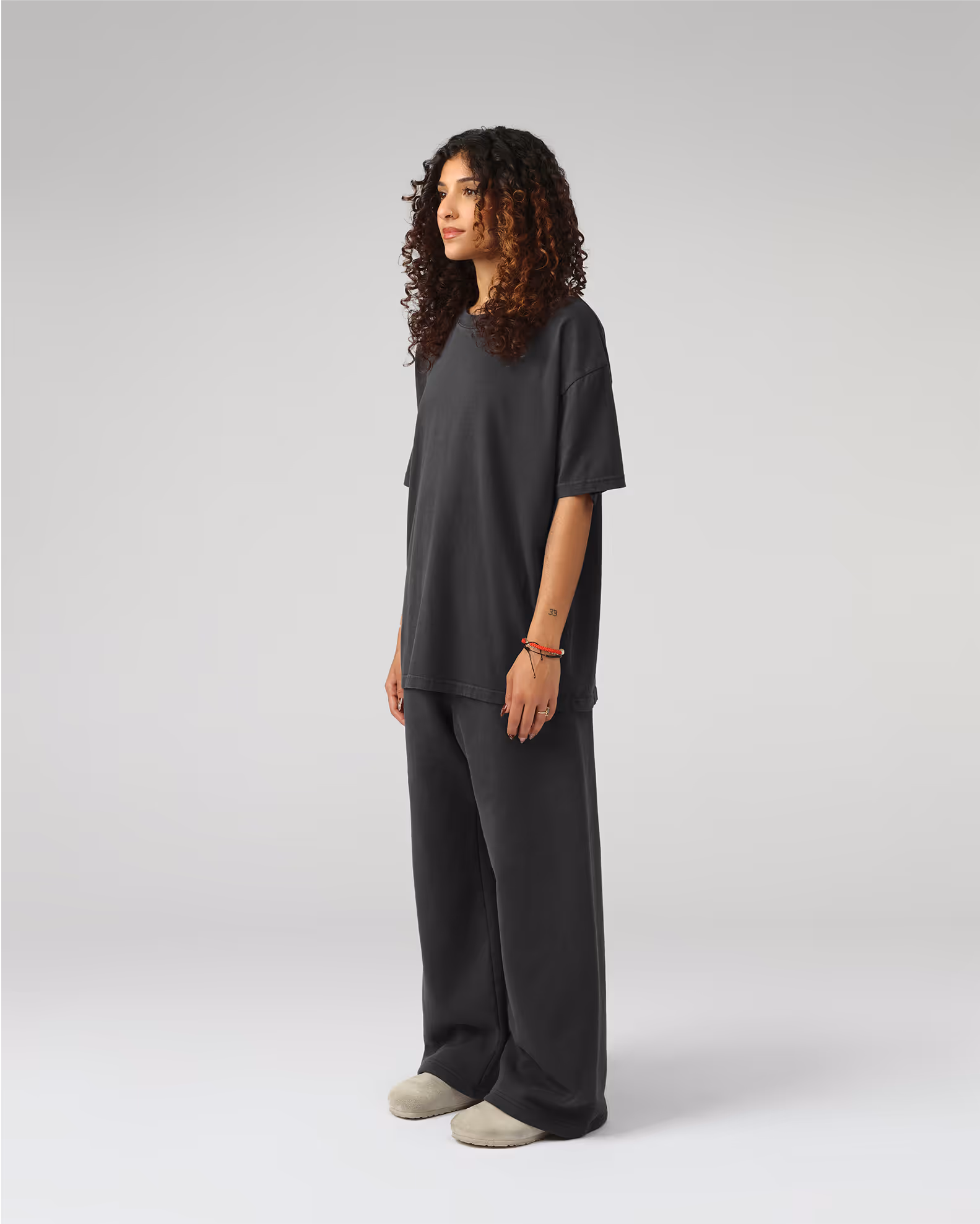 The ultimate oversized silhouette with extended proportions in both sleeves and body. Created from our proprietary BioCircular™ Jersey fabric crafted from recycled and organic cotton for minimized impact.