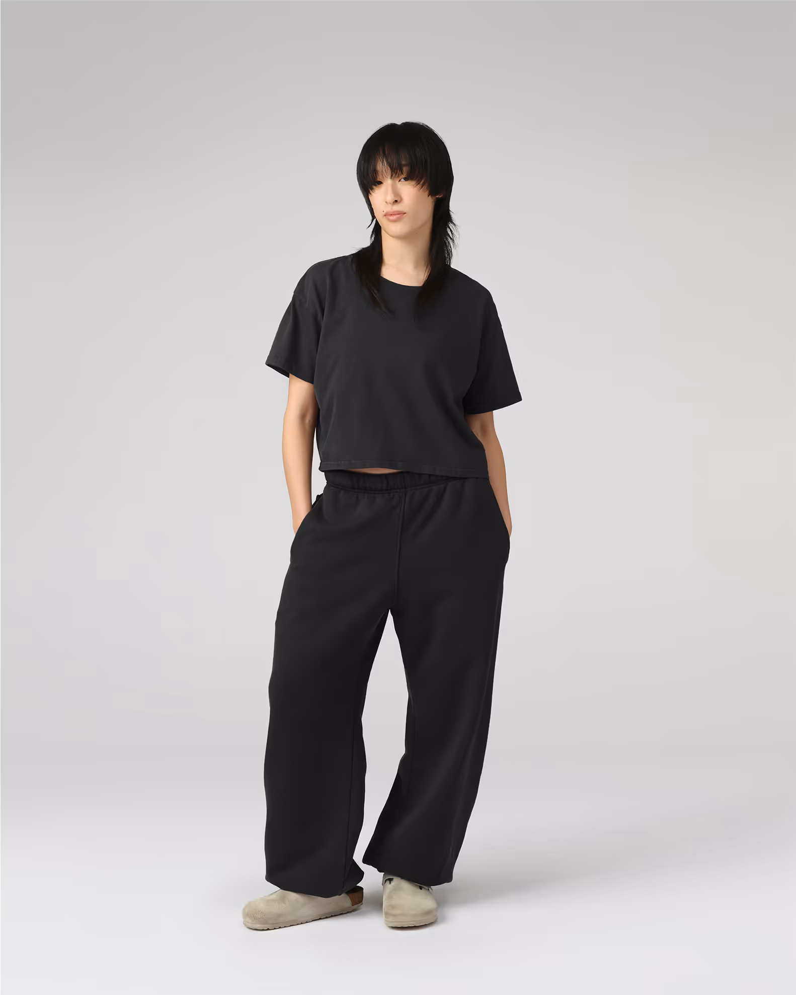 A tailored cropped silhouette designed specifically for women's proportions. Created from our proprietary BioCircular™ Jersey fabric crafted from recycled and organic cotton for minimized impact.