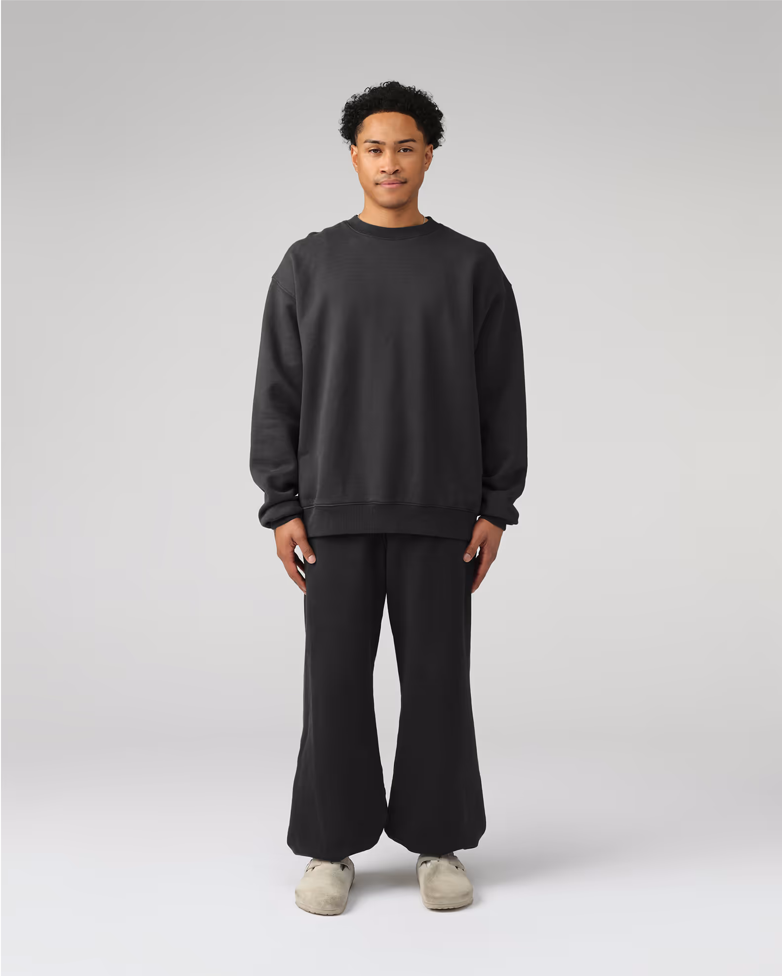 The timeless crewneck silhouette redefined through meticulous attention to proportion and detail. Crafted from our heavyweight organic cotton brushed fleece with an enzyme finish for unrivaled softness.