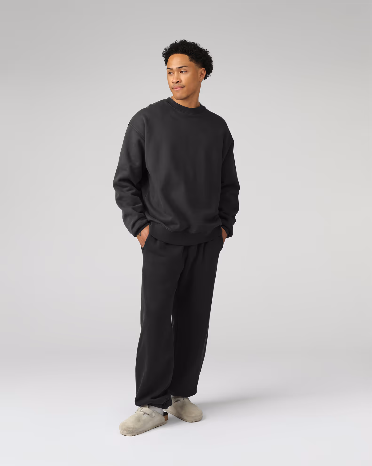 The timeless crewneck silhouette redefined through meticulous attention to proportion and detail. Crafted from our heavyweight organic cotton brushed fleece with an enzyme finish for unrivaled softness.