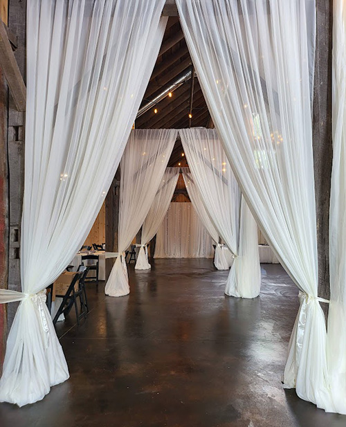 Simply yours fabric curtains/door framing