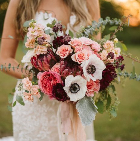 Bridal party floral bouquet