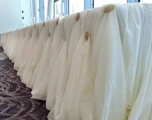 Cinderella Skirt with gold broaches.