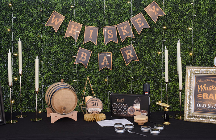 Whiskey Bar Decoration for a 50th birthday.