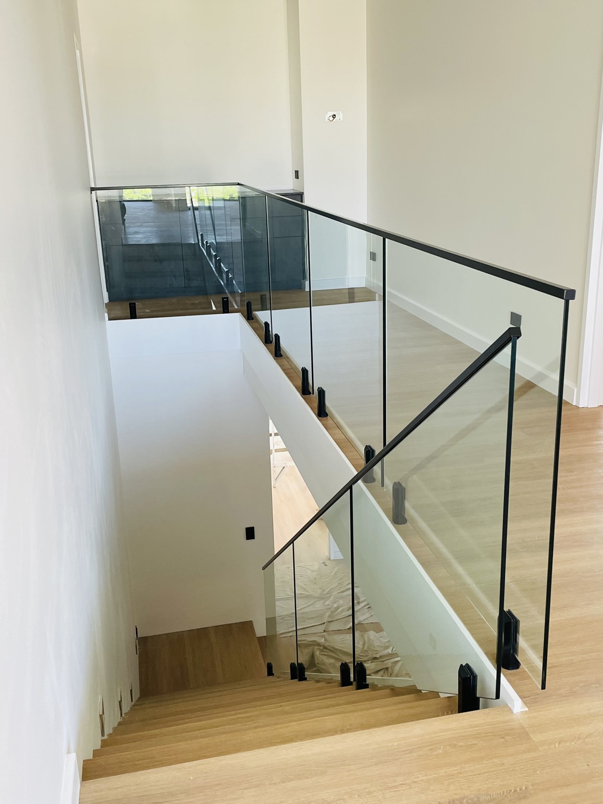 Modern glass balustrade
