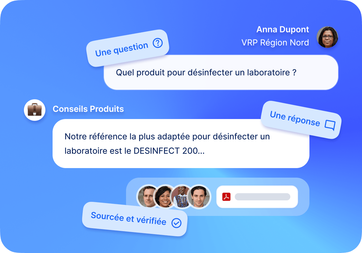 Assistant IA pour expertise produit des commerciaux