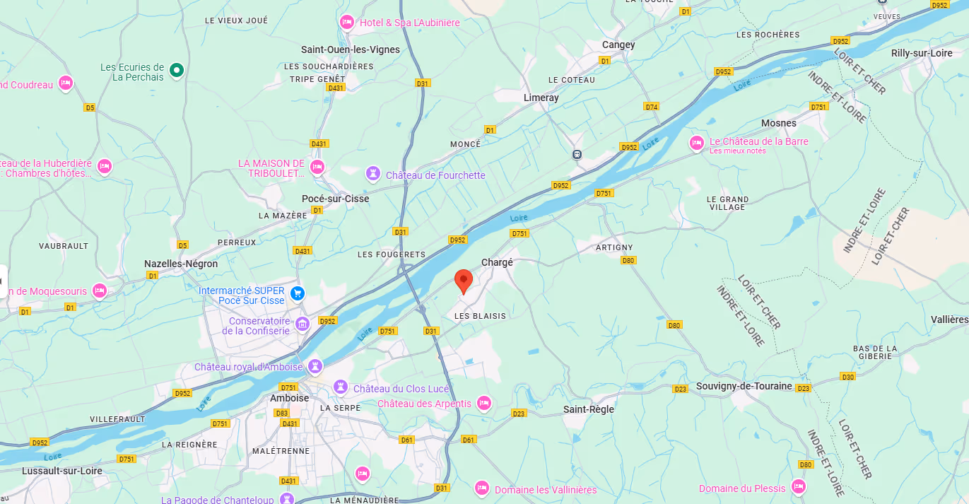 Plan de localisation des Eclats d'Amour
