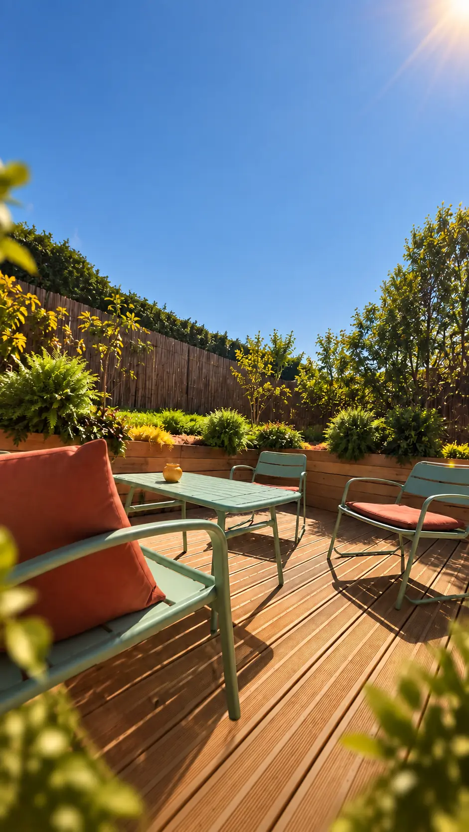 Terrasse privée d’une suite romantique aux Éclats d’Amour près d’Amboise