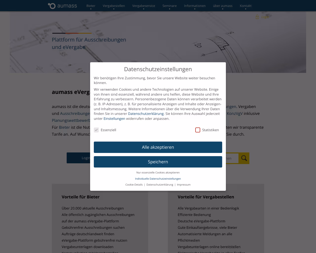 website aumass screenshot