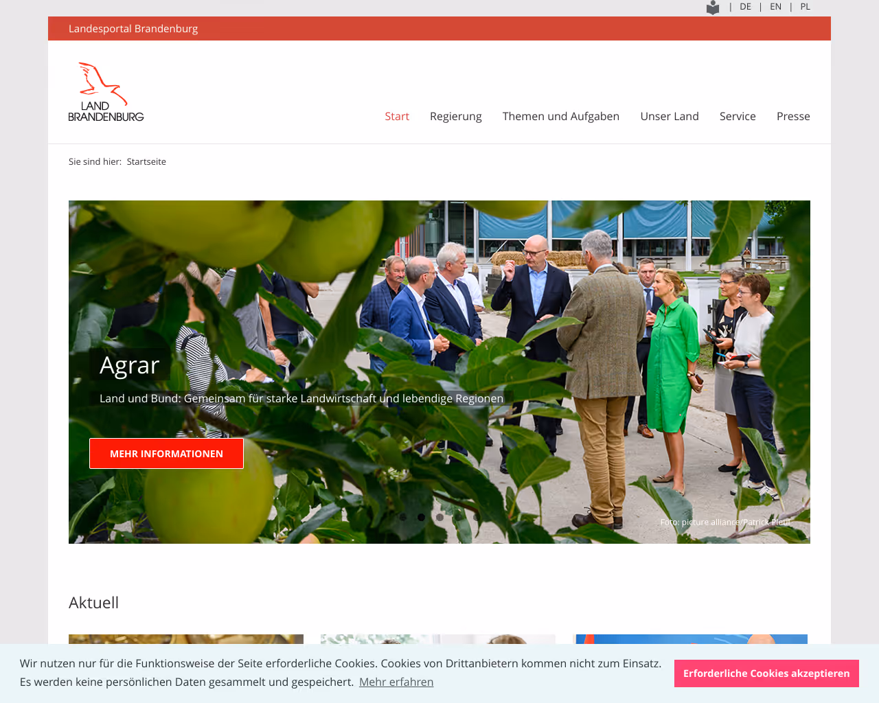 website brandenburg screenshot